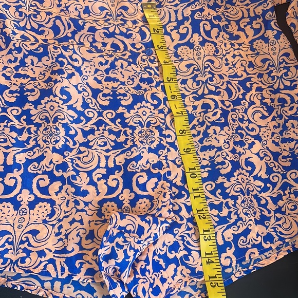 Francesca’s Blue, Peach,Romper, short set onsie,halter, button up, size small - Picture 13 of 16